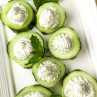 Feta Cucumber Cups Appetizer