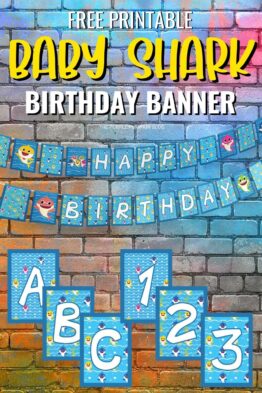 Free Printable Baby Shark Birthday Banner (Baby Shark Party)