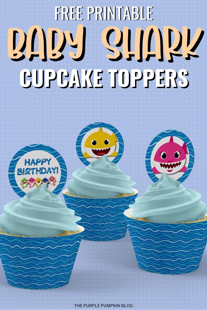 Free Printable Baby Shark Cupcake Toppers Baby Shark Party