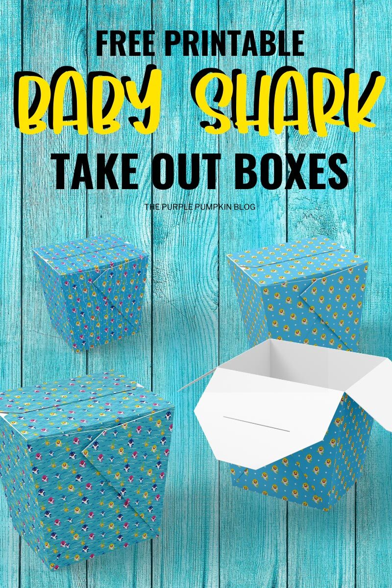 Free Printable Baby Shark Take Out Boxes