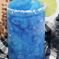 Frozen Blueberry Margaritas with Salt Rim