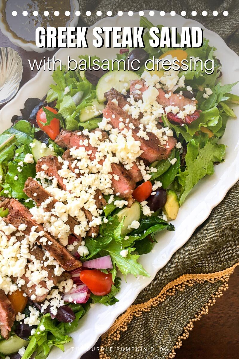 Greek Steak Salad with Balsamic Dressing