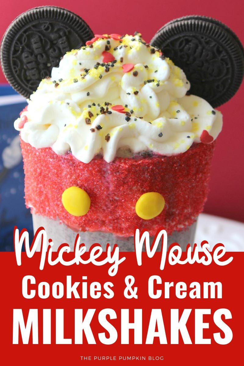 Mickey Mouse Cookies & Cream Milkshakes