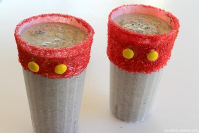 milkshake poured into glasses