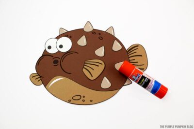 stuck down pieces of puffer fish