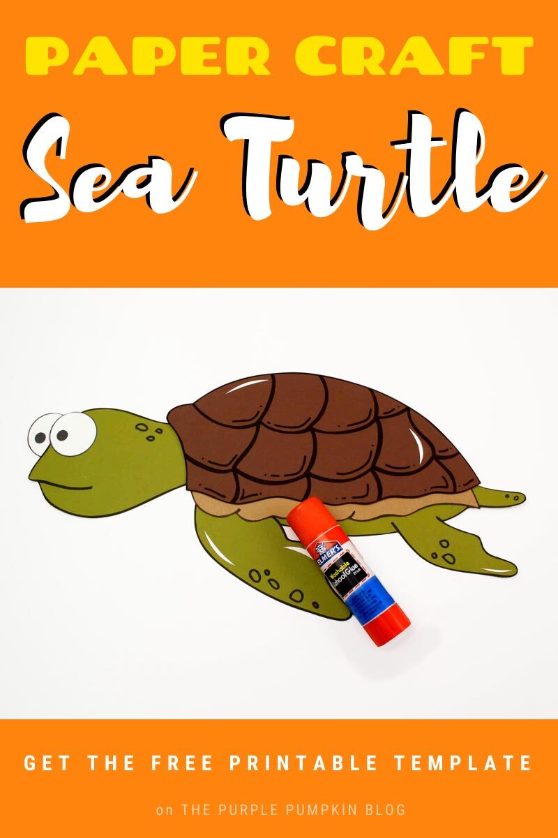 Paper Craft Sea Turtle with Free Printable Template