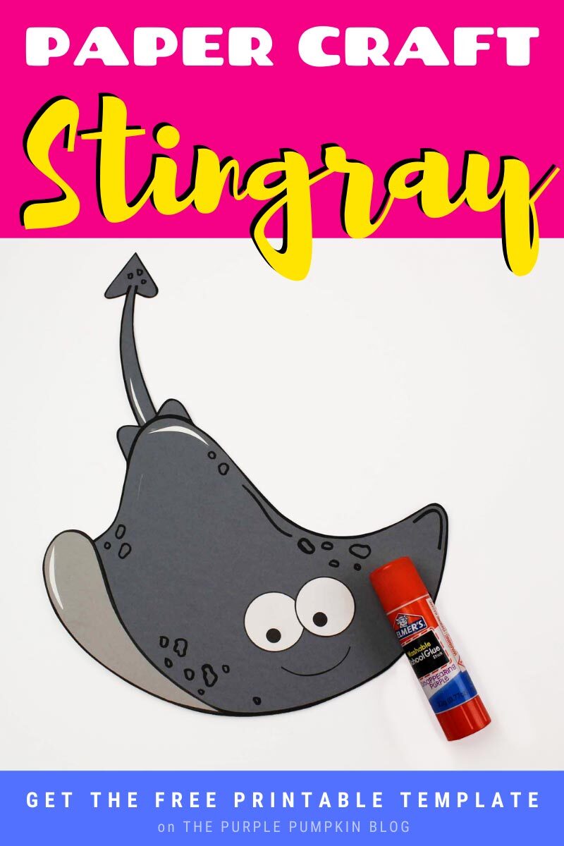 Paper Craft Stingray with Free Printable Template