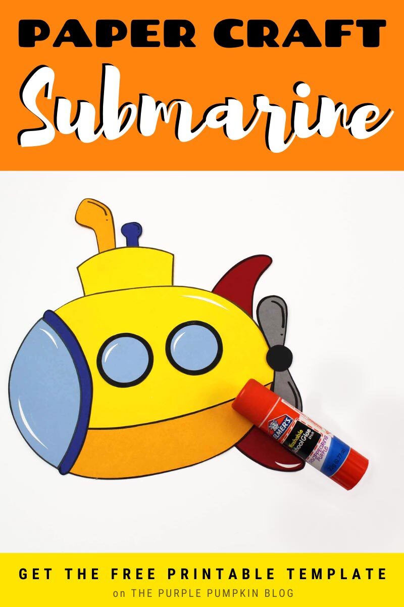 Paper Craft Submarine with Free Printable Template