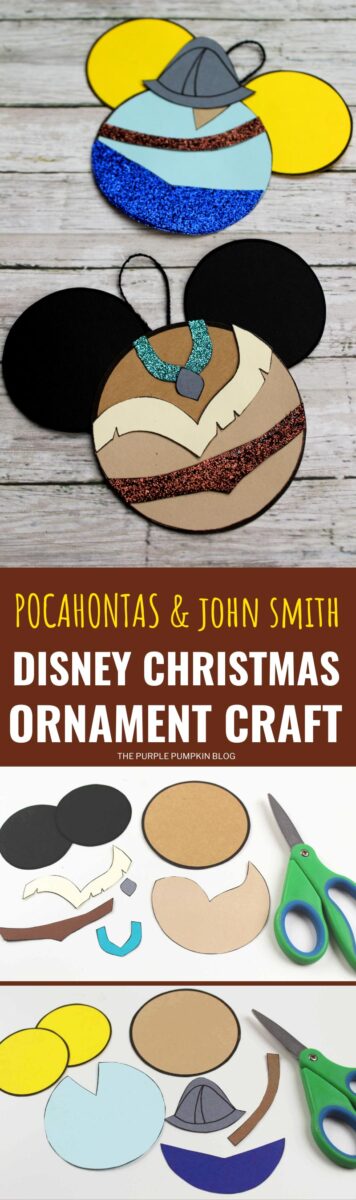 Pocahontas & John Smith Disney Christmas Ornaments Craft