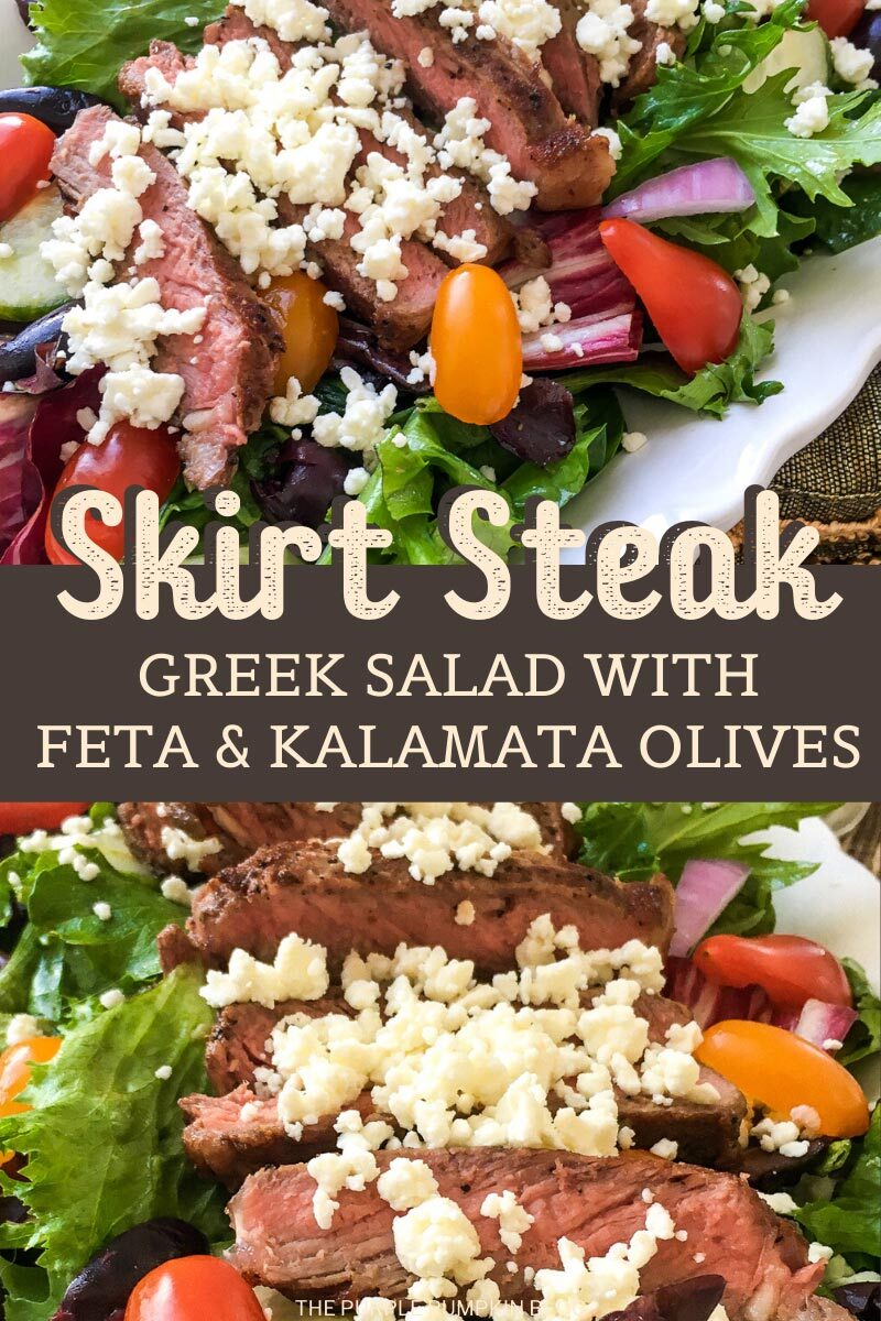 Skirt Steak Greek Salad with Feta & Kalamata Olives