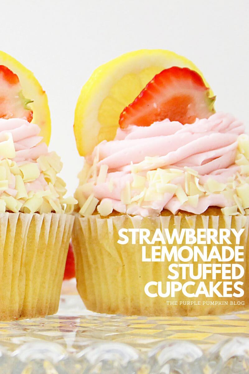 Strawberry Lemonade Stuffed Cupcakes