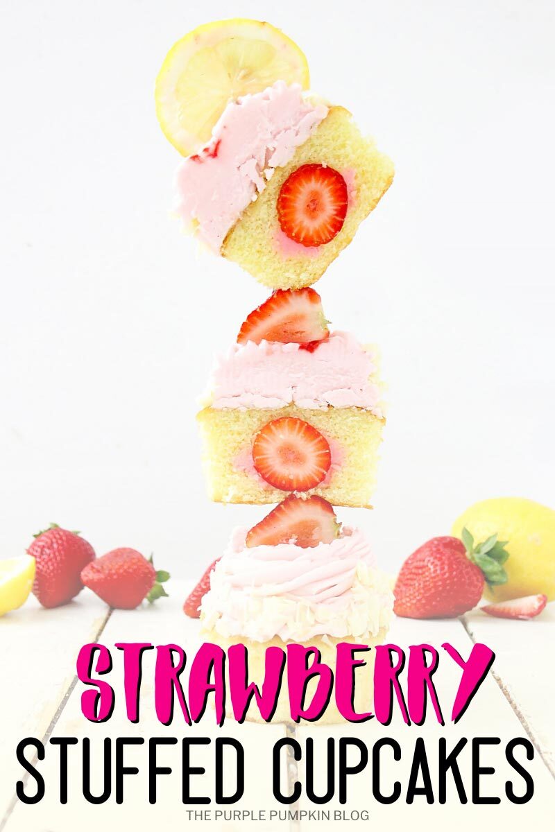 Strawberry Stuffed Cupcakes