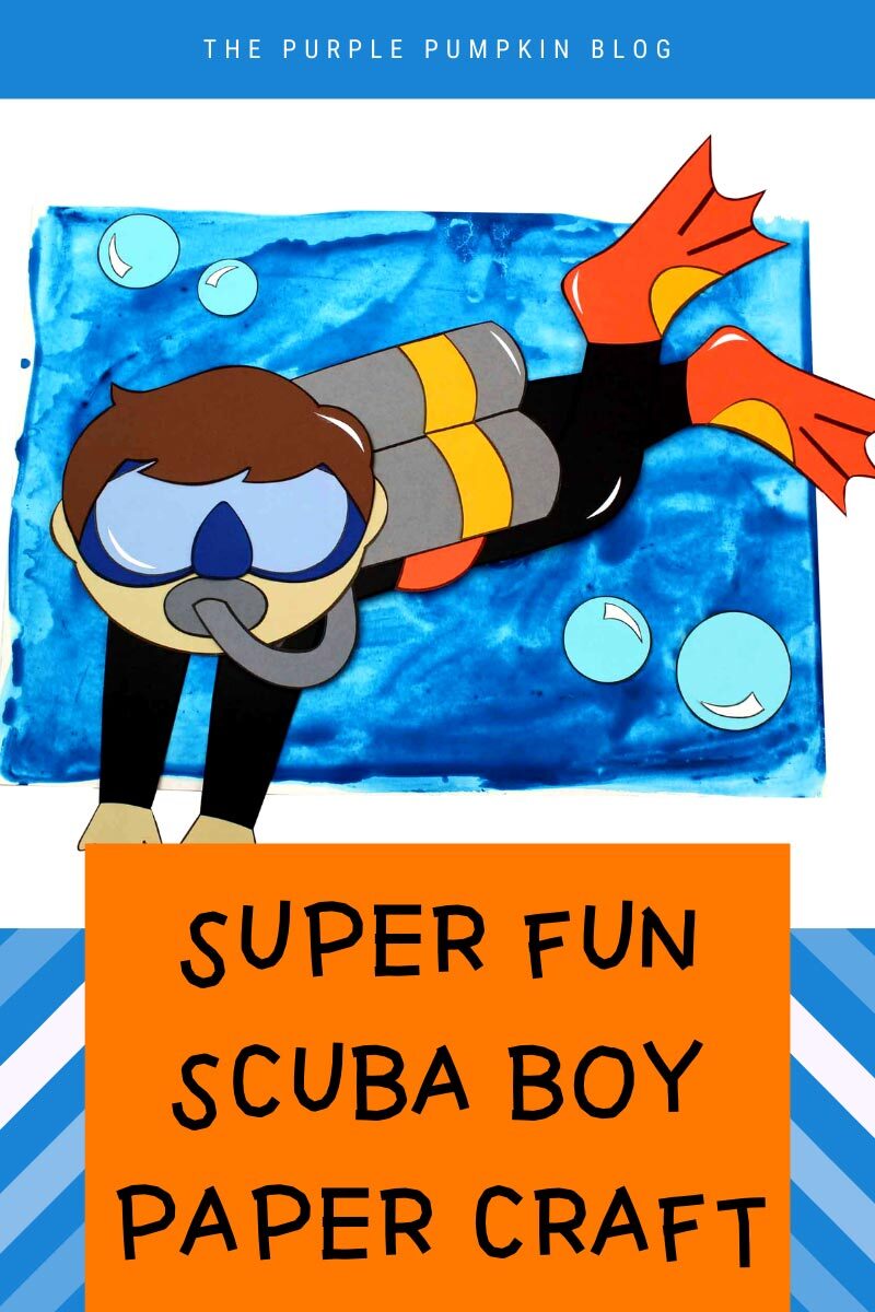 Super Fun Scuba Boy Paper Craft