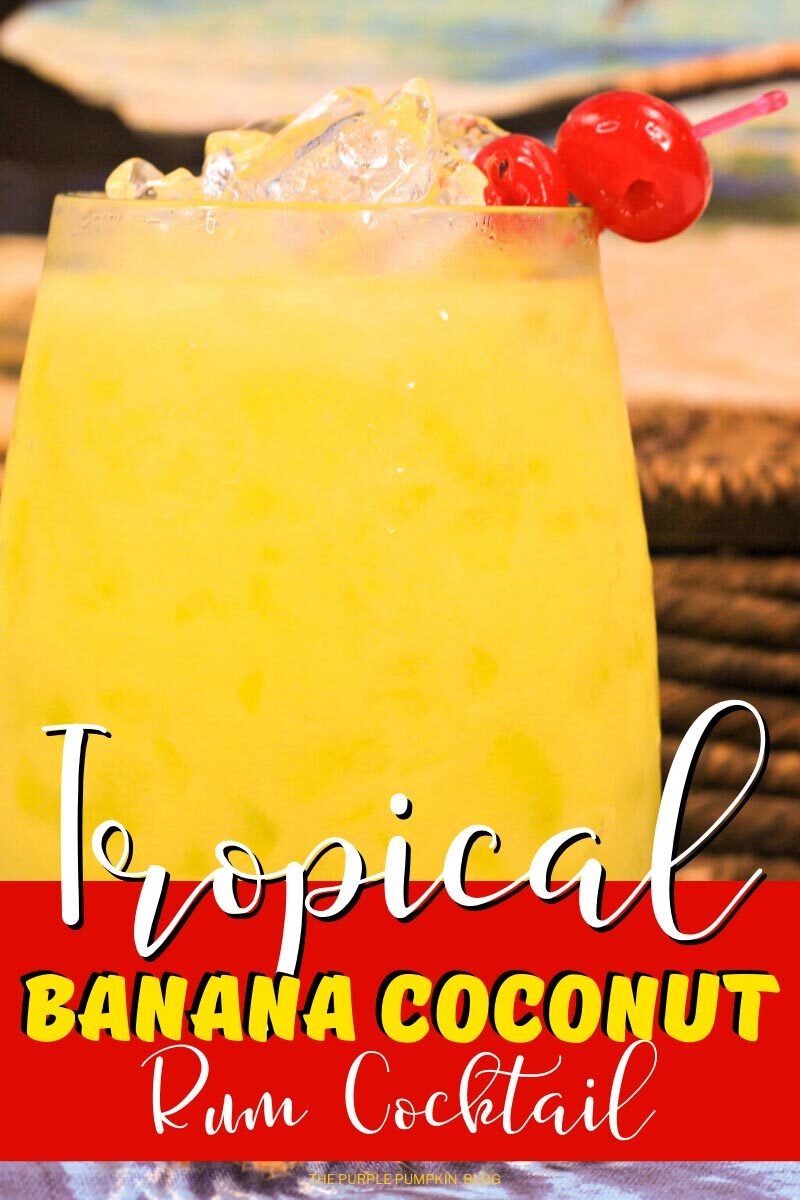 Tropical Banana Coconut Rum Cocktail