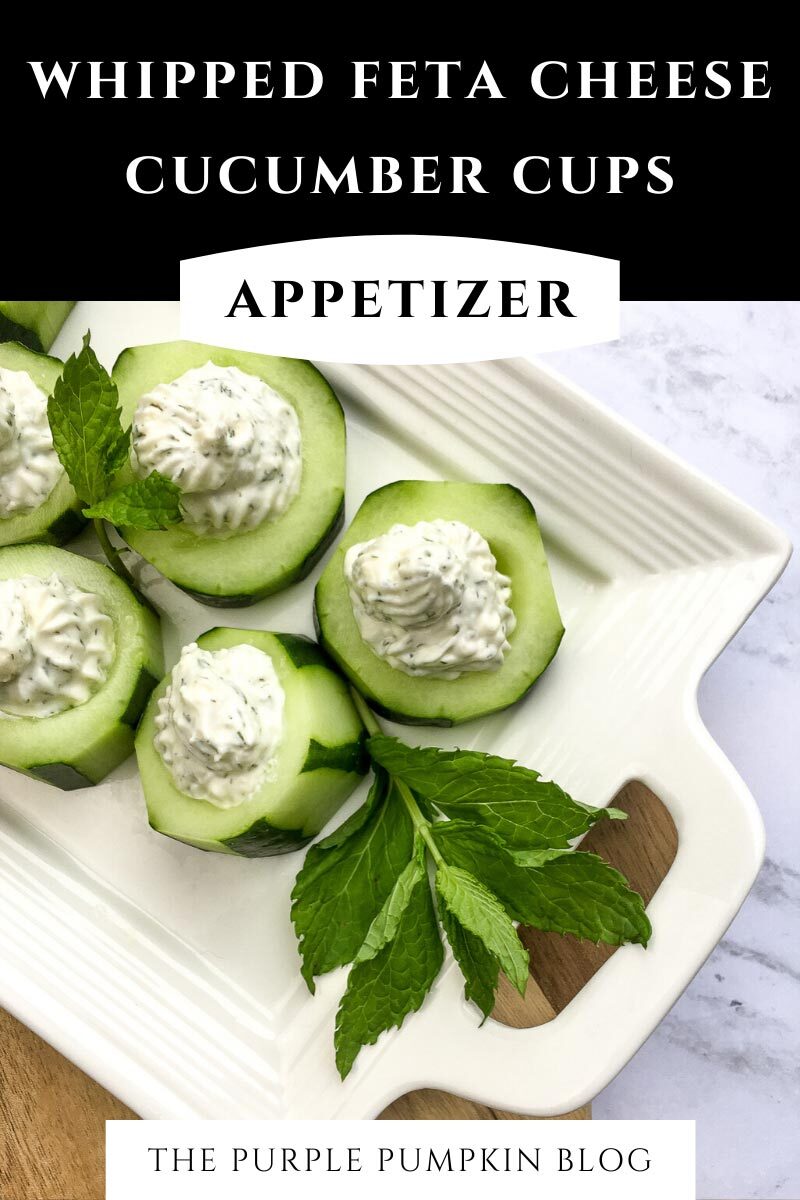 Whipped Feta Cheese Cucumber Cups Appetizer