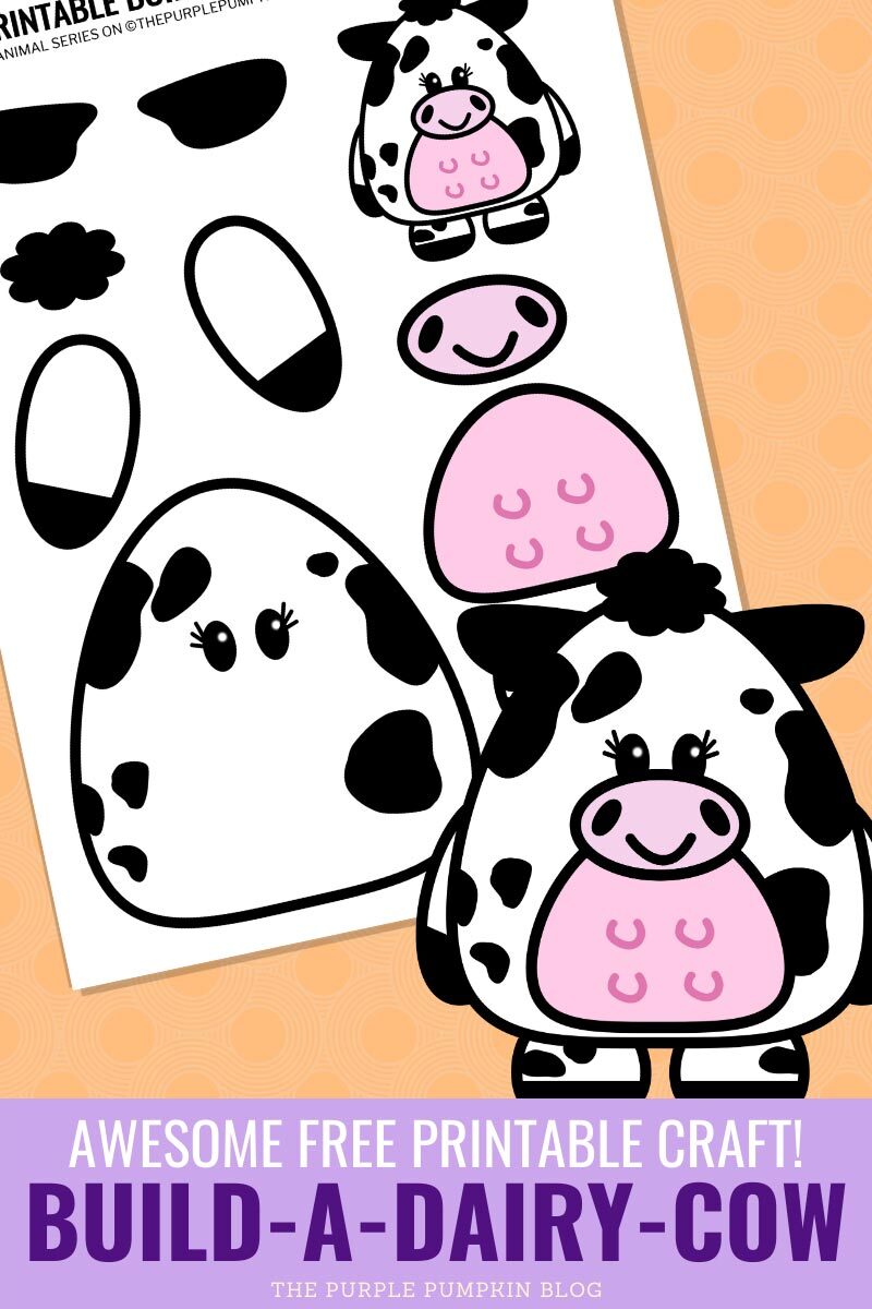 Awesome Free Printable Craft - Build a Dairy Cow