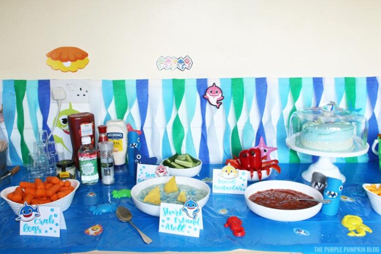 Free Printable Baby Shark Food Labels (Baby Shark Party Printables)