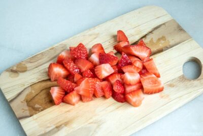 chopped strawberries