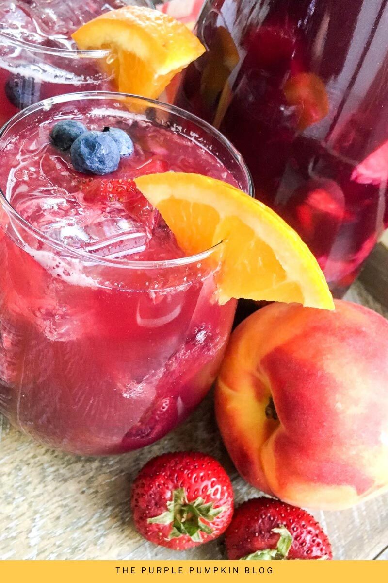 Berry Peach Virgin Sangria (No Alcohol)