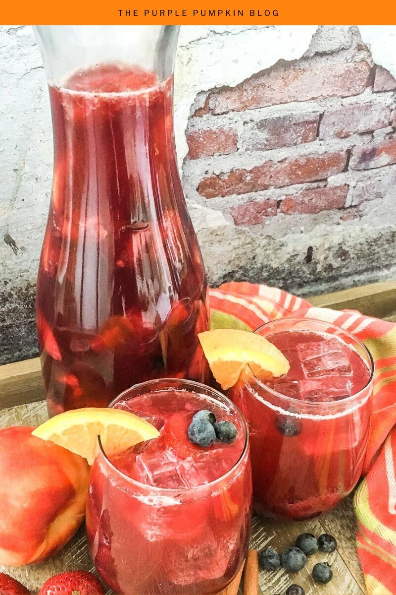 Berry Peach Virgin Sangria without Alcohol!