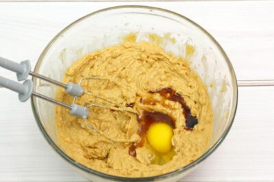 Egg added to mixture