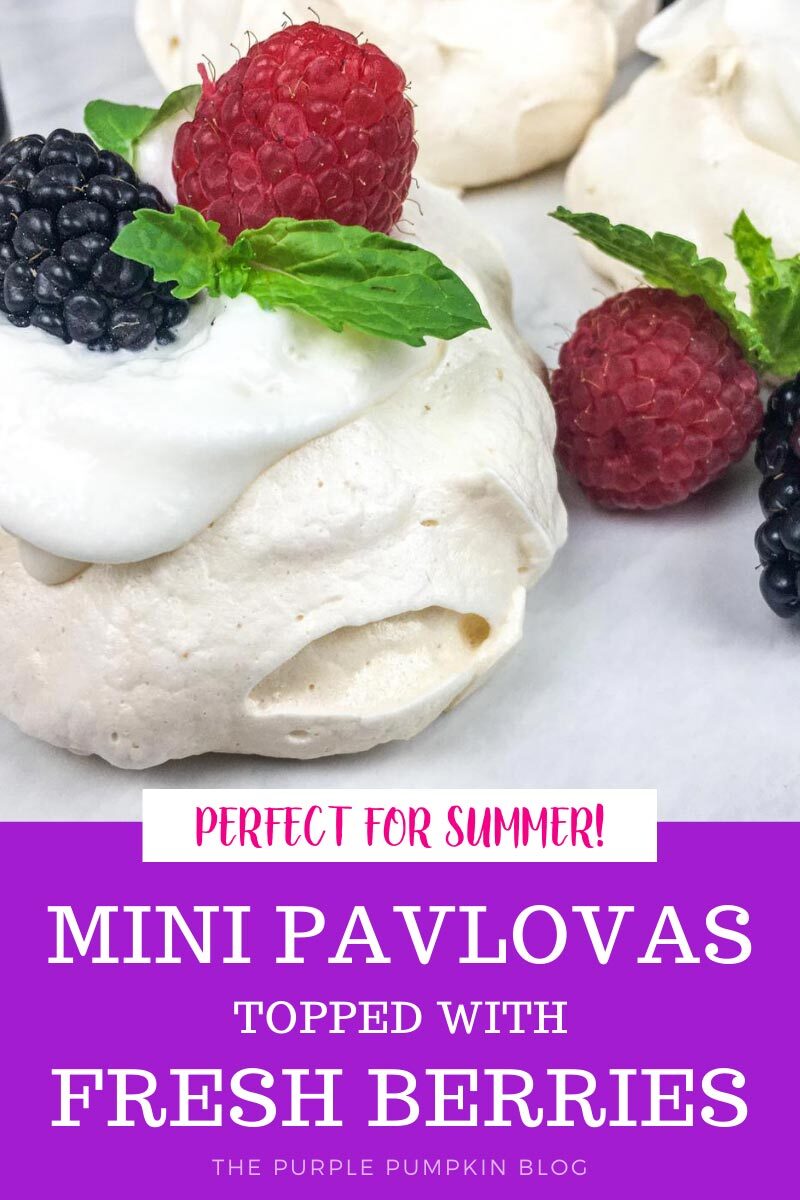 Perfect for Summer - Mini Pavlovas topped with Fresh Berries