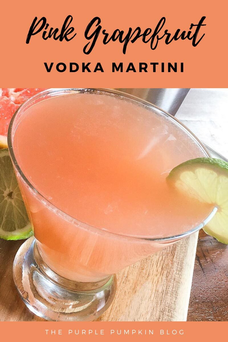 Pink Grapefruit Vodka Martini