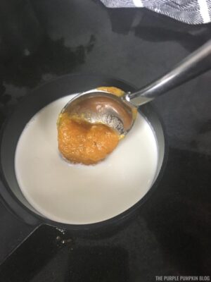 Tempering cream with vegetable puree