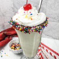 Vanilla Milkshake with Cherry on Top!