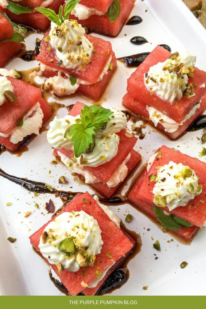 Watermelon and Whipped Feta Bites