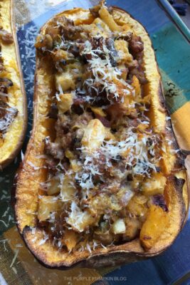 Apple & Sausage Stuffed Butternut Squash Recipe