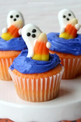 Candy Corn Ghost Cupcakes Recipe