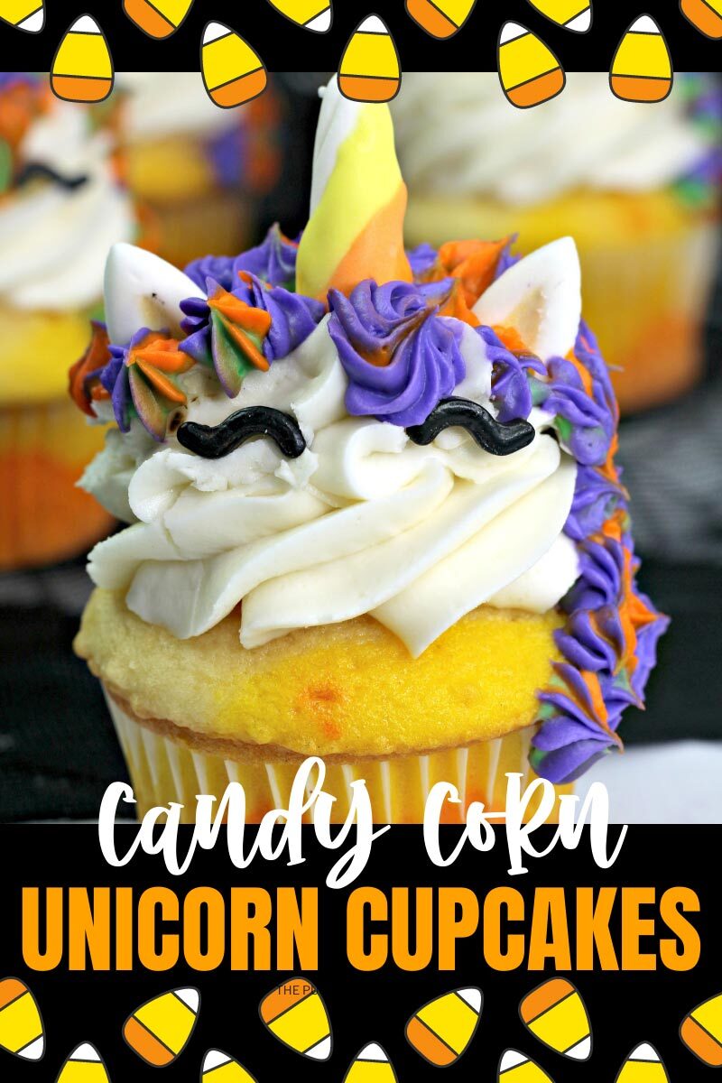 Candy Corn Unicorn Cupcakes