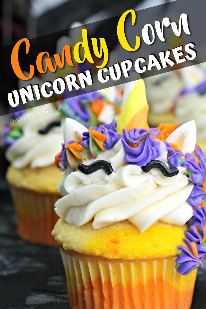 Candy Corn Unicorn Cupcakes