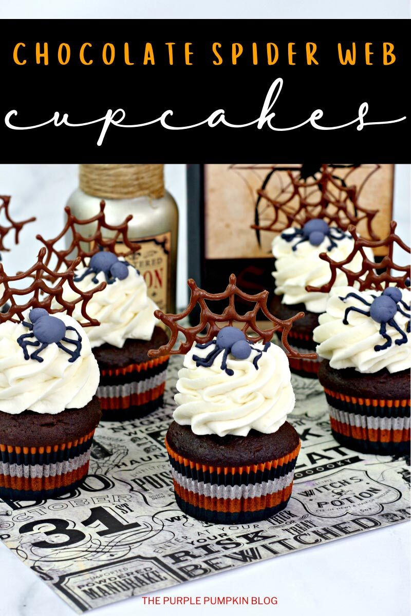 Chocolate Spider Web Cupcakes