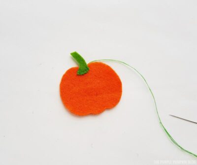 Attaching stem to pumpkin