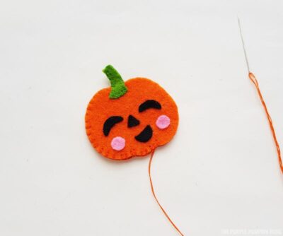 sewing pumpkin together