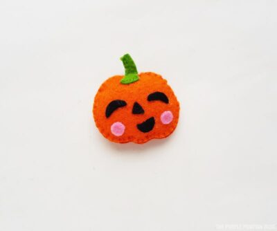 Completed pumpkin plush