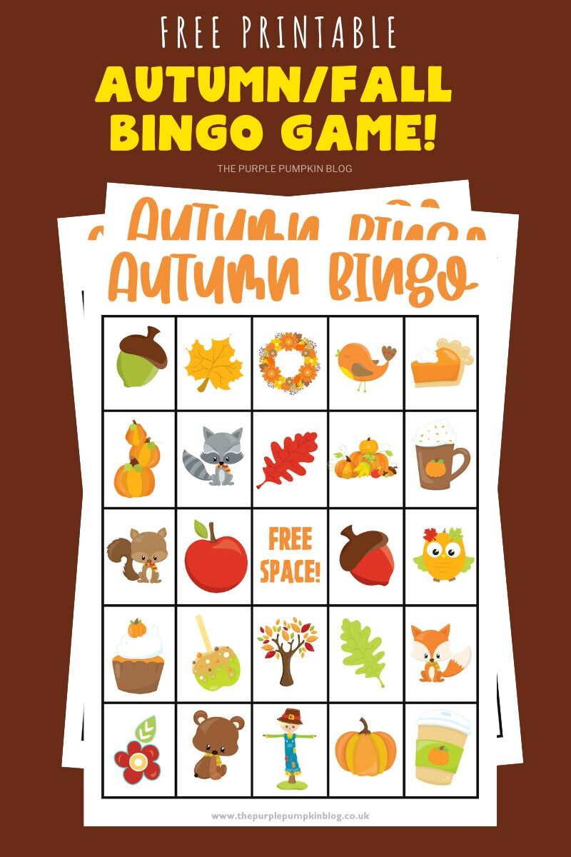 Free Printable Autumn Bingo Cards