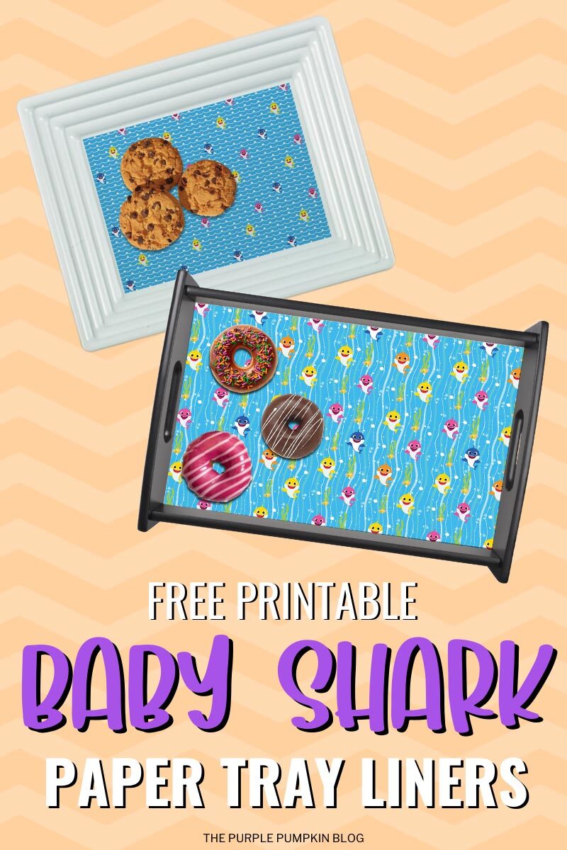 Free Printable Baby Shark Party Tray Liners