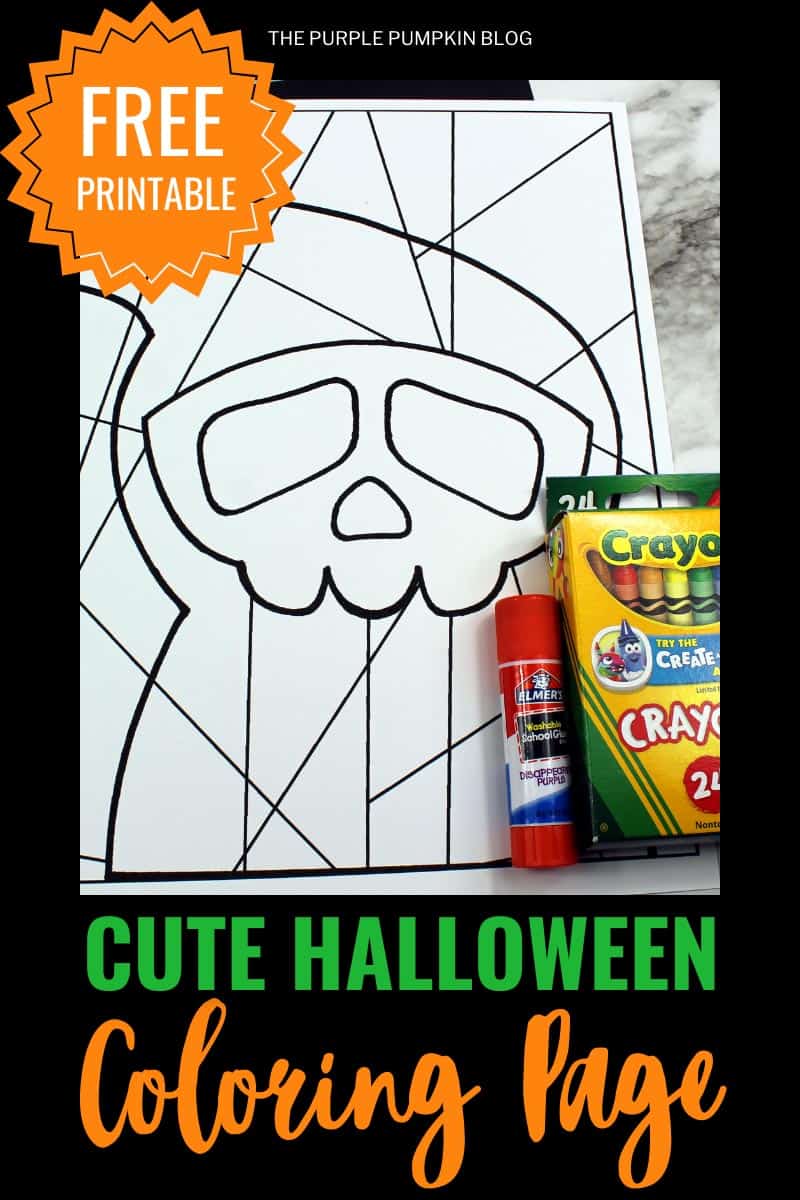 Free Printable Grim Reaper Coloring Sheet &amp; Line Study Activity