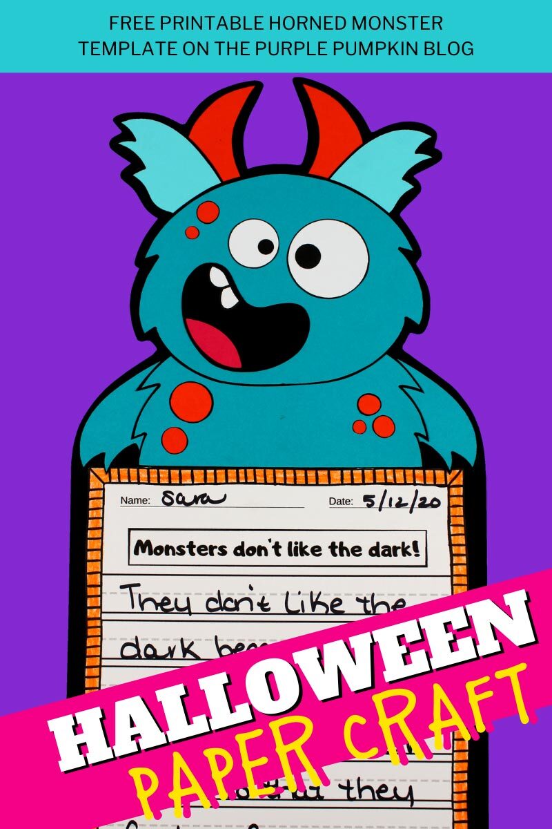 Horned Monster Halloween Paper Craft