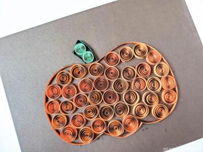 Quill pumpkin layout - before gluing