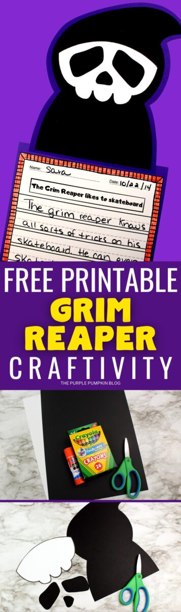 Grim Reaper Halloween Paper Craft
