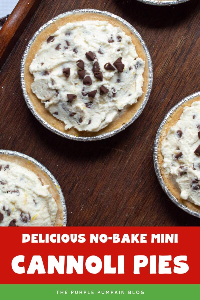 Delicious No-Bake Mini Cannoli Pies