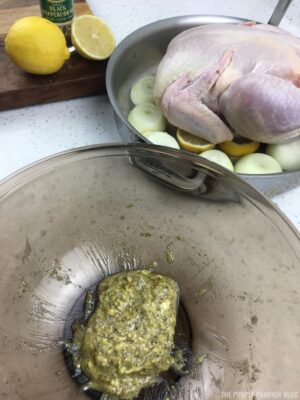 Lemon Pepper Butter in mixing bowl