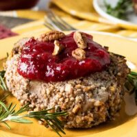 Pecan Crusted Pork Chops Recipe with Fresh Plum Sauce