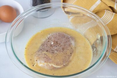 Pork Chop in Egg Mixture