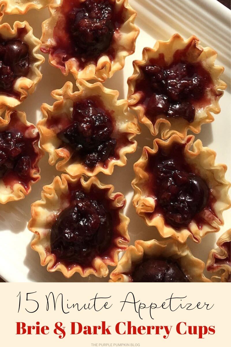 Brie & Dark Cherry Cups - 15 Minute Appetizer