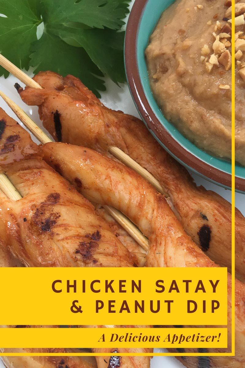 Chicken Satay & Peanut Dip - A Delicious Appetizer